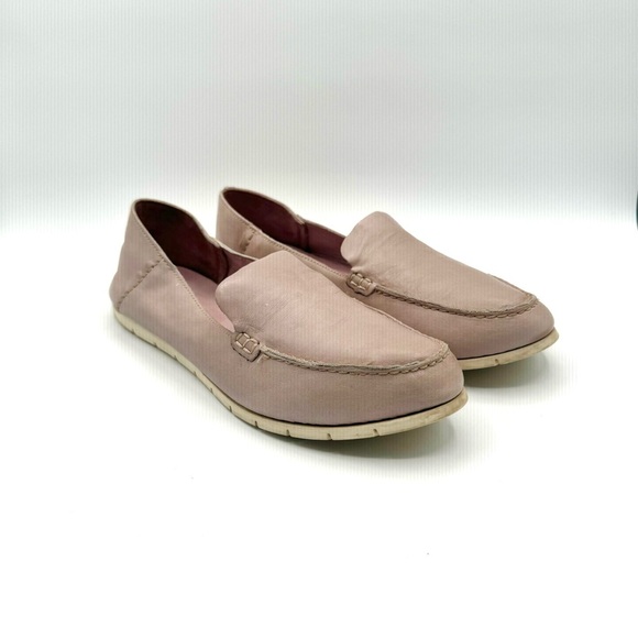 FRYE MOCASSINS SLIP ON SHOES PINK PASTEL SHOE LEATHER SHOE MADE IN INDIA SIZE 10 - Picture 12 of 13